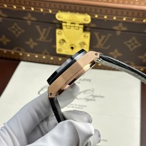 Audemars Piguet Royal Oak Offshore Chronograph 26420RO Rose Gold Black Dial Leather Strap Best Replica 43mm