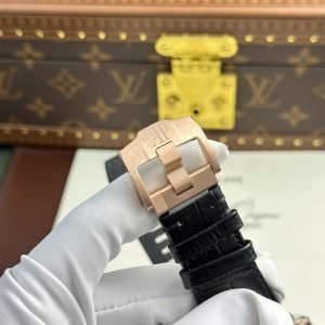 Audemars Piguet Royal Oak Offshore Chronograph 26420RO Rose Gold Black Dial Leather Strap Best Replica 43mm