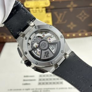 Audemars Piguet Royal Oak Offshore Chronograph 26420SO Black Dial Leather Strap Best Replica 43mm
