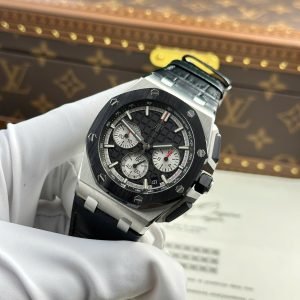Audemars Piguet Royal Oak Offshore Chronograph 26420SO Black Dial Leather Strap Best Replica 43mm