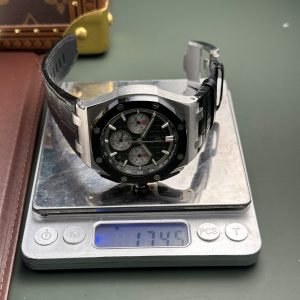 Audemars Piguet Royal Oak Offshore Chronograph 26420SO Black Dial Leather Strap Best Replica 43mm