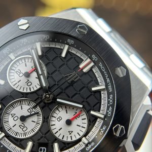 Audemars Piguet Royal Oak Offshore Chronograph 26420SO Black Dial Leather Strap Best Replica 43mm