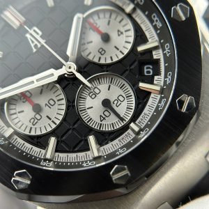 Audemars Piguet Royal Oak Offshore Chronograph 26420SO Black Dial Leather Strap Best Replica 43mm