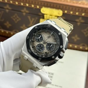 Audemars Piguet Royal Oak Offshore Chronograph 26420SO Smoked Taupe Dial Leather Strap Best Replica 43mm