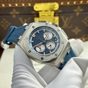 Audemars Piguet Royal Oak Offshore Chronograph 26420TI Titanium Blue Dial Best Replica 43mm