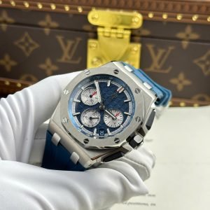 Audemars Piguet Royal Oak Offshore Chronograph 26420TI Titanium Blue Dial Best Replica 43mm