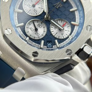 Audemars Piguet Royal Oak Offshore Chronograph 26420TI Titanium Blue Dial Best Replica 43mm