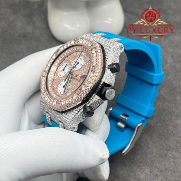Audemars Piguet Royal Oak Offshore Chronograph 25940 Steel 18K Rose Gold Custom Diamonds Original Movement 42mm