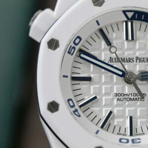 Audemars Piguet Royal Oak Offshore Diver 15707CB White Dial White Ceramic Rubber Best Replica APSF 42mm