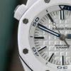Audemars Piguet Royal Oak Offshore Diver 15707CB White Dial White Ceramic Rubber Best Replica APSF 42mm