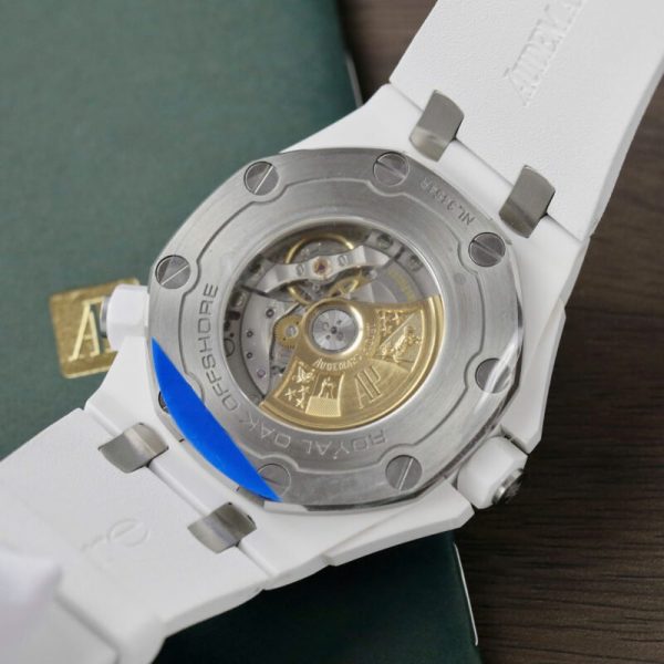Audemars Piguet Royal Oak Offshore Diver 15707CB White Dial White Ceramic Rubber Best Replica APSF 42mm