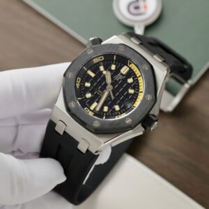Audemars Piguet Royal Oak Offshore Diver 15720CN Black Dial Ceramic Bezel Rubber Replica IPF 42mm