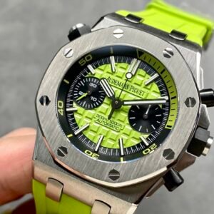 Audemars Piguet Royal Oak Offshore Diver Chronograph 26703ST Green Dial Rubber Best Replica JHF 42mm