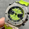 Audemars Piguet Royal Oak Offshore Diver Chronograph 26703ST Green Dial Rubber Best Replica JHF 42mm