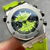 Audemars Piguet Royal Oak Offshore Diver Chronograph 26703ST Green Dial Rubber Best Replica JHF 42mm
