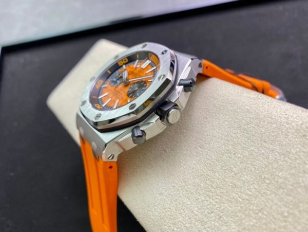 Audemars Piguet Royal Oak Offshore Diver Chronograph 26703ST Orange Dial Orange Rubber Best Replica JHF 42mm
