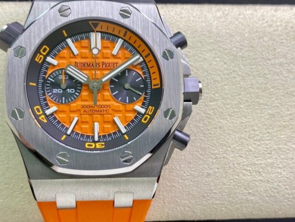 Audemars Piguet Royal Oak Offshore Diver Chronograph 26703ST Orange Dial Orange Rubber Best Replica JHF 42mm