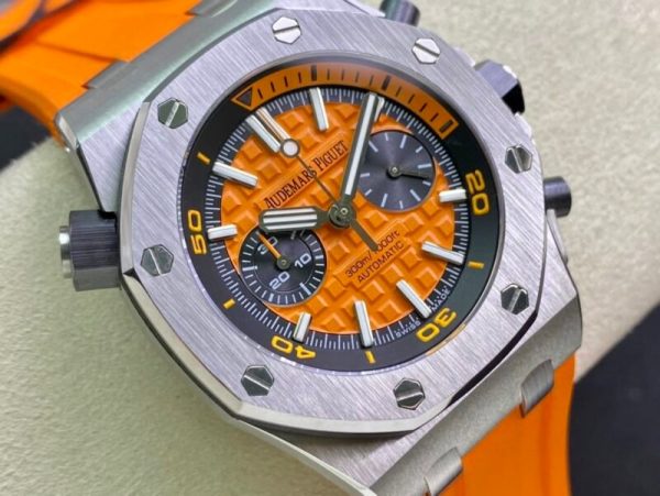 Audemars Piguet Royal Oak Offshore Diver Chronograph 26703ST Orange Dial Orange Rubber Best Replica JHF 42mm