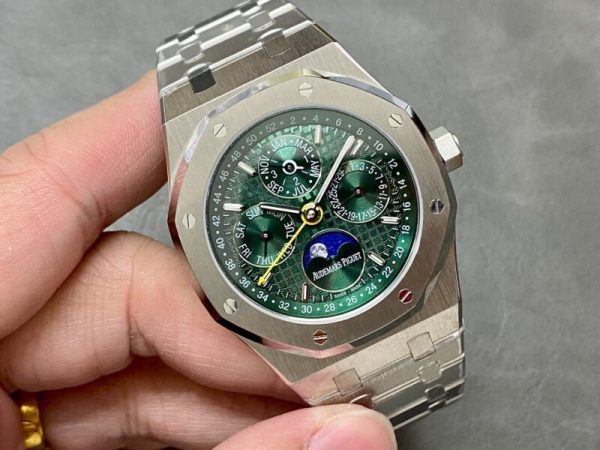 Audemars Piguet Royal Oak Perpetual Calendar 26606ST Green Dial Super Clone 41mm