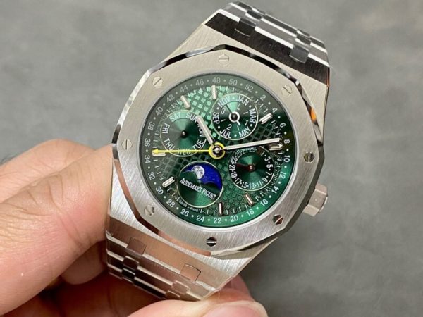 Audemars Piguet Royal Oak Perpetual Calendar 26606ST Green Dial Super Clone 41mm
