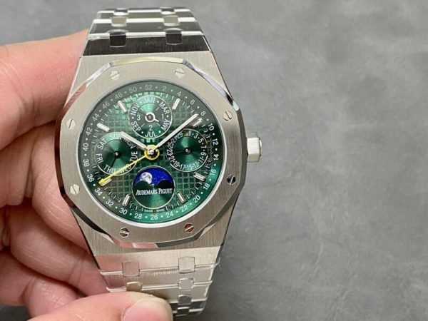 Audemars Piguet Royal Oak Perpetual Calendar 26606ST Green Dial Super Clone 41mm