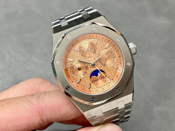 Audemars Piguet Royal Oak Perpetual Calendar 26615TI Salmon Dial Top Quality Replica 41mm