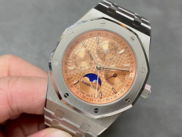 Audemars Piguet Royal Oak Perpetual Calendar 26615TI Salmon Dial Top Quality Replica 41mm
