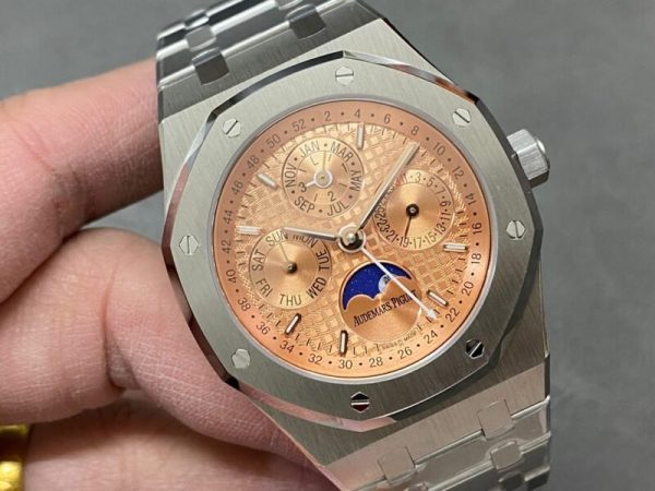 Audemars Piguet Royal Oak Perpetual Calendar 26615TI Salmon Dial Top Quality Replica 41mm