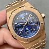 Audemars Piguet Royal Oak Perpetual Calendar 26574OR Rose Gold Blue Dial Best Replica 41mm