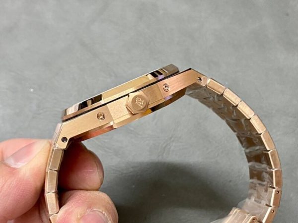 Audemars Piguet Royal Oak Perpetual Calendar 26574OR Rose Gold Blue Dial Best Replica 41mm