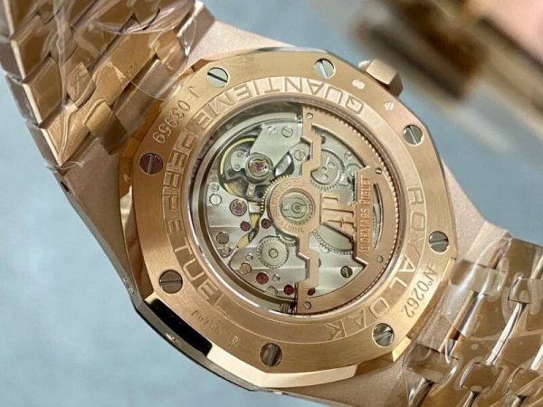 Audemars Piguet Royal Oak Perpetual Calendar 26574OR Rose Gold Blue Dial Best Replica 41mm