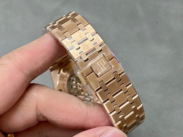 Audemars Piguet Royal Oak Perpetual Calendar 26574OR Rose Gold Blue Dial Best Replica 41mm