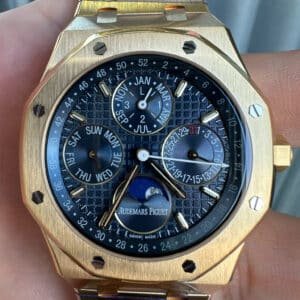 Audemars Piguet Royal Oak Perpetual Calendar 26574BA Blue Dial 18K Yellow Gold Wrapped Best Replica 41mm