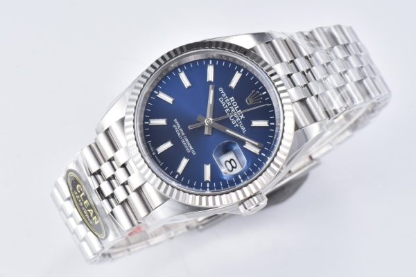Rolex Datejust 126234 Blue Index Dial Fluted Bezel 36MM Unisex Replica Watch