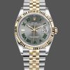 Rolex Datejust Two-Tone Steel Yellow Gold Fluted Bezel 126233 36mm Unisex Replica Watch