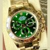 Rolex Daytona 116508 Yellow Gold Green Index Dial 40MM Mens Replica Watch