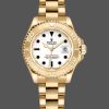 Rolex Yacht Master 169628 Yellow Gold White Dial 29MM Lady Replica Watch