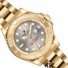 Rolex Yacht Master 169628 Yellow Gold Grey Dial 29MM Lady Replica Watch