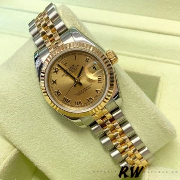Rolex Datejust 179173 Champagne Roman Numeral Dial 26MM Lady Replica Watch
