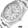 Rolex Oyster Perpetual Air-King 114200 Silver Dial Pink Baton 34mm Unisex replica watch