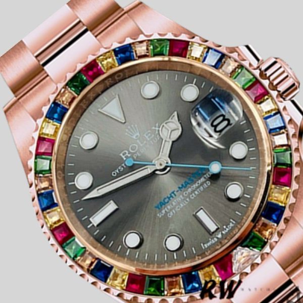 Rolex Yacht Master 116695 Everose Gold Grey Dial 40MM Mens Replica Watch