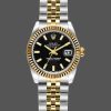 Rolex Datejust 179173 Black Index Dial Fluted Bezel 26MM Lady Replica Watch