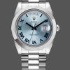 Rolex Day-Date 218206 Ice Blue Dial Platinum 41MM Mens Replica Watch