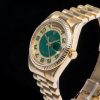 Rolex Day-Date 118238 Yellow Gold Green Diamond Pave Dial 36mm Unisex Replica Watch