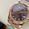 Rolex Day-Date 228235 Chocolate Brown Dial Fluted Bezel 40mm Mens Replica Watch