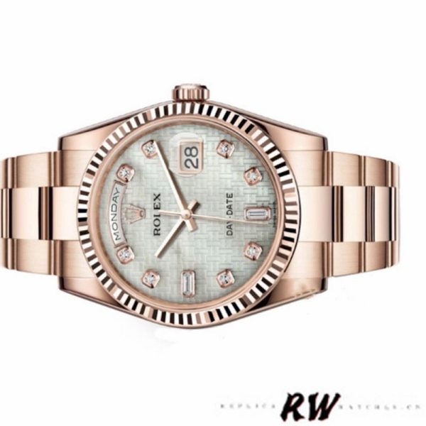 Rolex Day-Date 118235 Mother of Pearl White Dial 36mm Unisex Replica Watch
