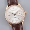 Rolex Cellini Date Rose Gold Silver Crocodile Leather Strap 50515 39mm Mens Replica Watch