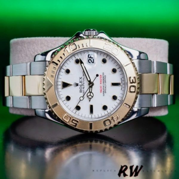 Rolex Yacht Master 168623 Steel Yellow Gold White Dial 35MM Unisex Replica Watch