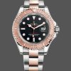 Rolex Yacht Master 116621 Black Dial Rose Gold Steel 40mm Mens Replica Watch