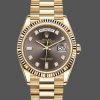 Rolex Day-Date 128238 Fluted Bezel Dark Grey Dial 36MM Unisex Replica Watch